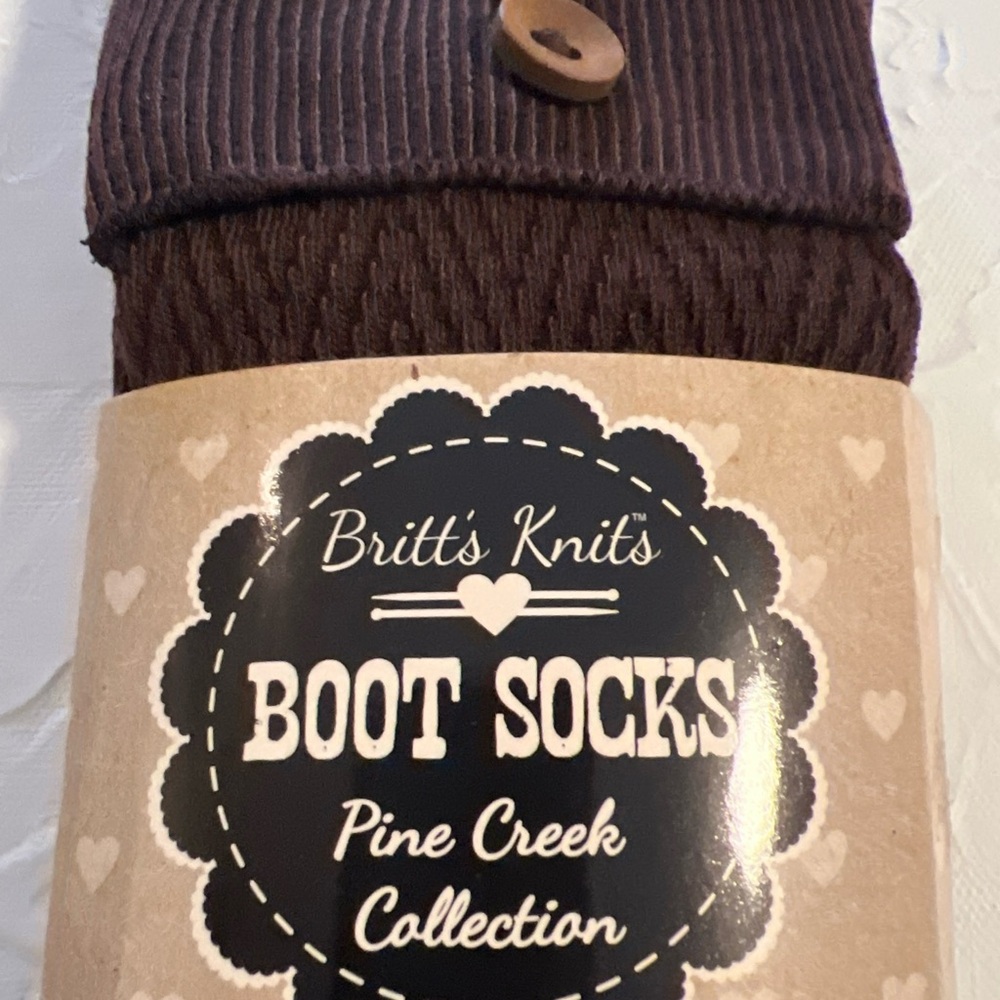 Britt's Knits Pine Creek Brown Boot Socks